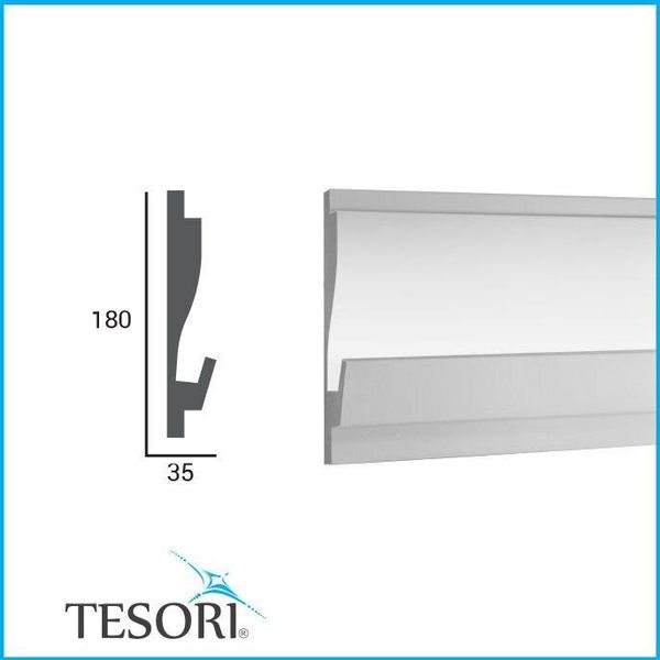 Карниз для LED освітлення серія D Tesori KD 405 фото