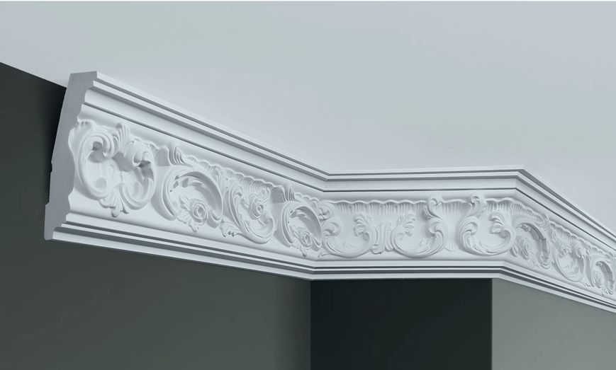 Карниз поліуретановий з орнаментом Gaudi Decor C 124 Flexi фото